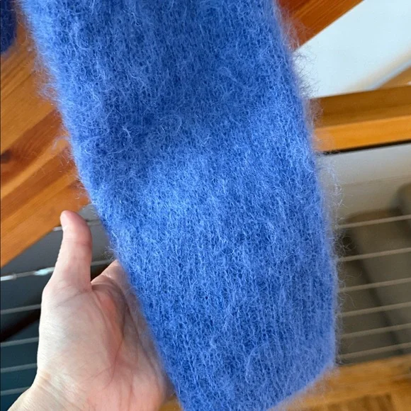 Loewe Mohair Polo Sweater Blue Size S - Picture 11 of 15